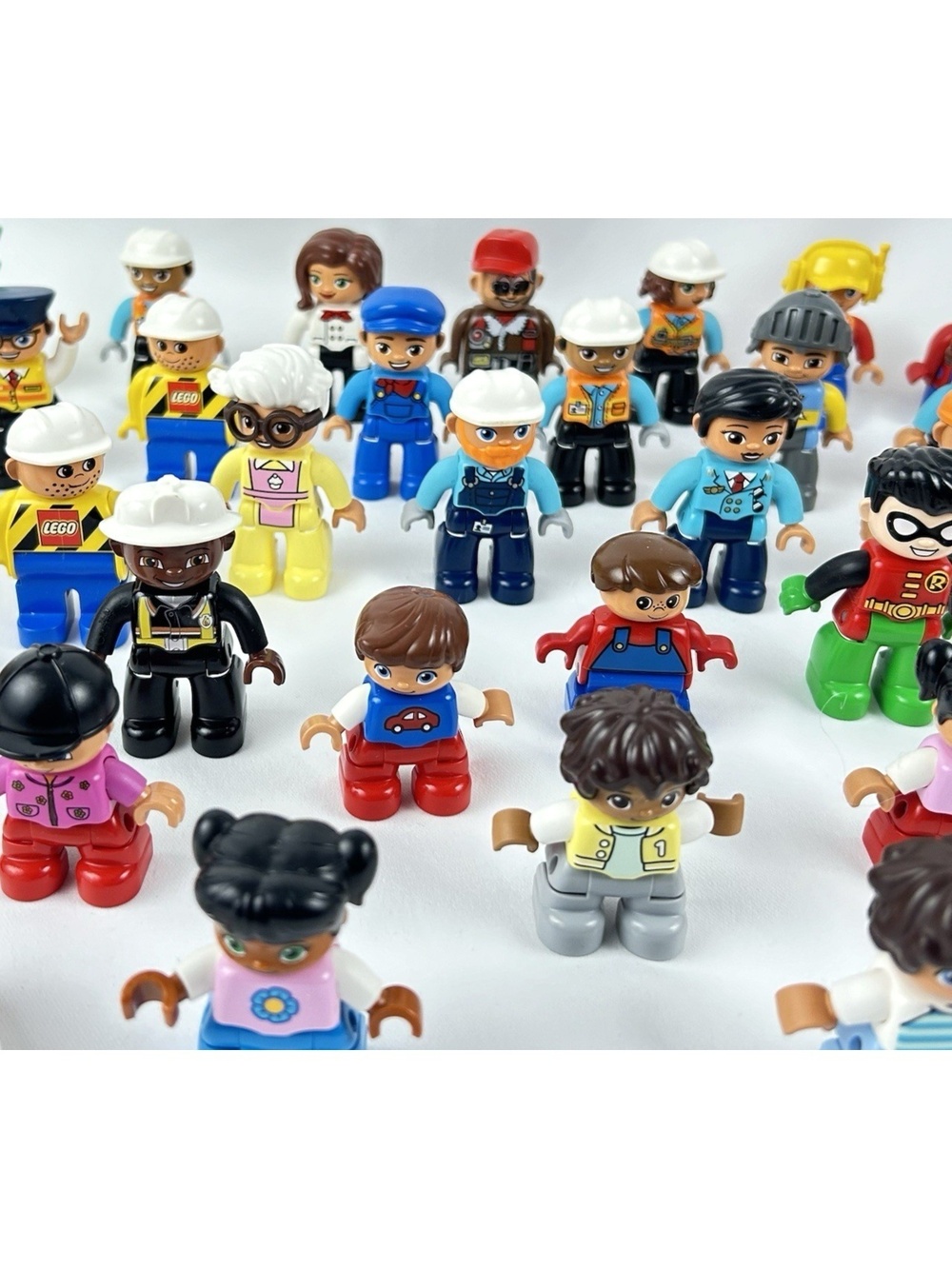 Lego Duplo Lot of Figures People & Accessories Police, Construction, Robin, Kids